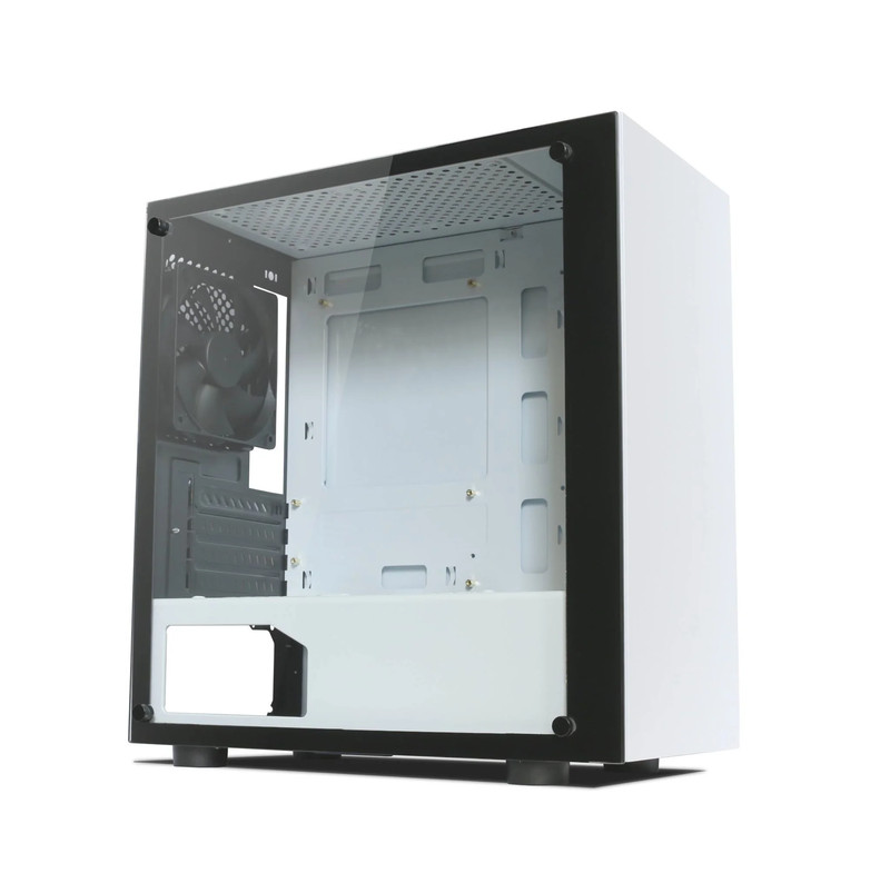 Tecware Nexus M TG Micro ATX Mini Tower Case - White - صندوق
